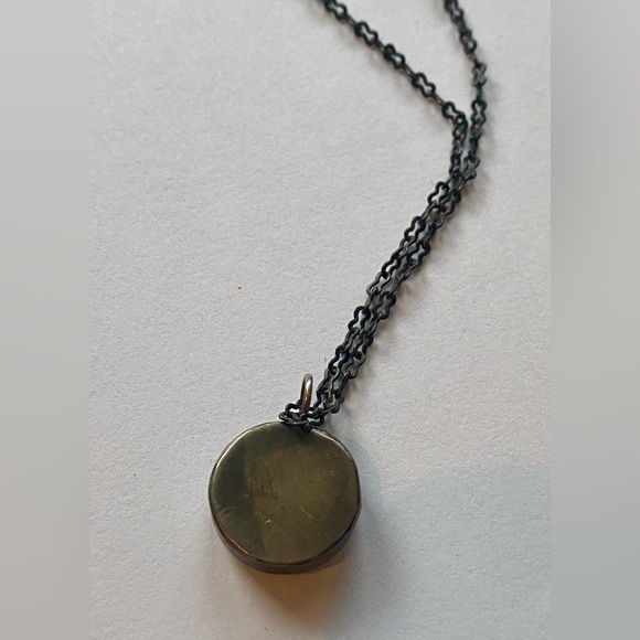 Twinkle Necklace - Dark Brass/Iron Tone Metal, 20" Long - Picture 3 of 5